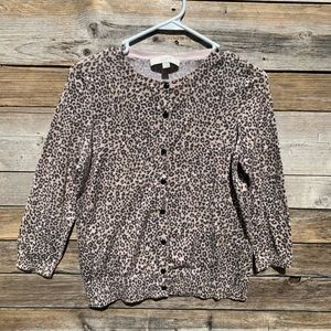LOFT • Petite Cheetah Print Sweater / Card…
